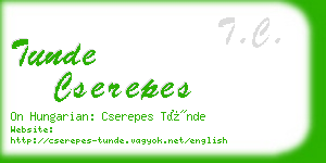 tunde cserepes business card